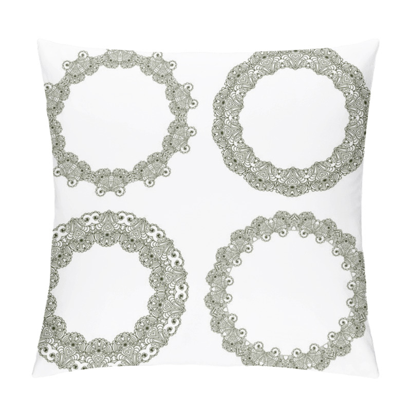 Personality  Set Of Lace Frame Pillow Covers