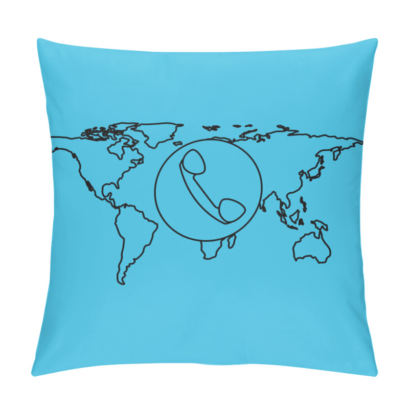 Personality  World Map Icon Pillow Covers