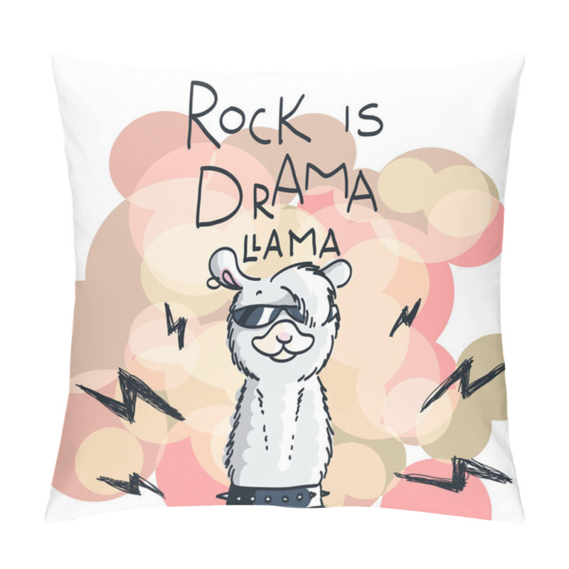 Personality  Cute Card With Cartoon Llama. Motivational And Inspirational Quote. Doodling Illustration Pillow Covers