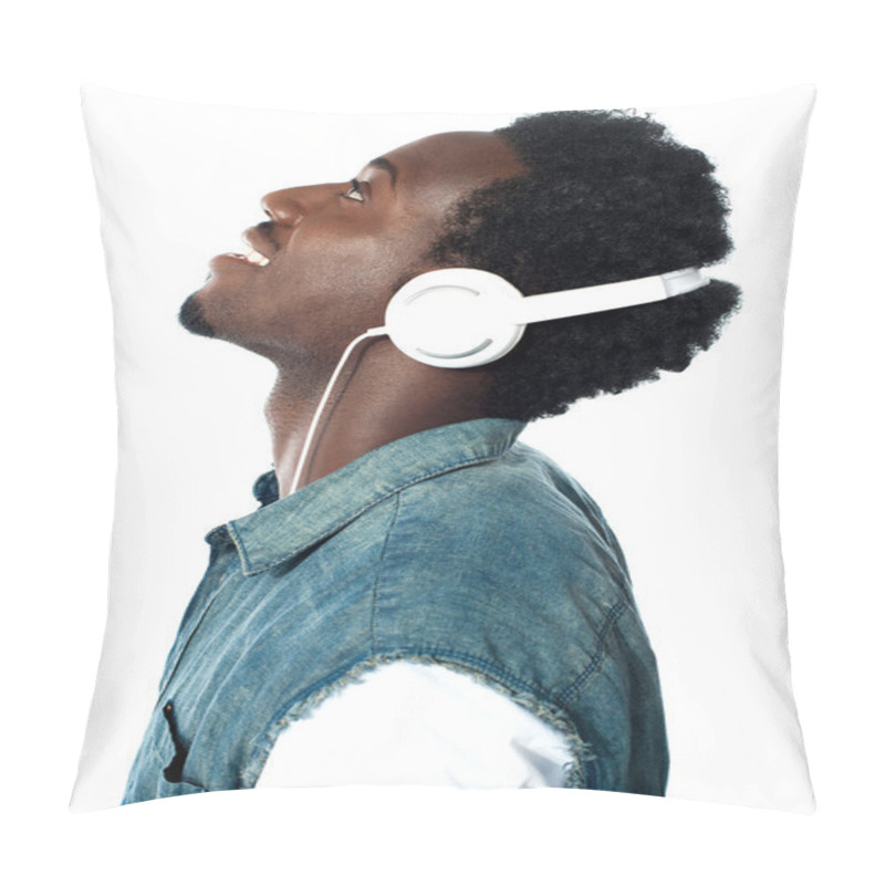 Personality  A Handsome Young Boy With Headphones Pillow Covers