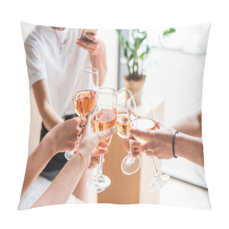 Personality  Women Clinking With Wineglasses  Pillow Covers