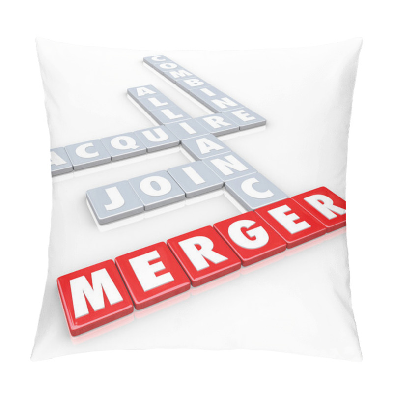 Personality  Merger Tile Words Acquire Join Alliance Combine Companies Pillow Covers