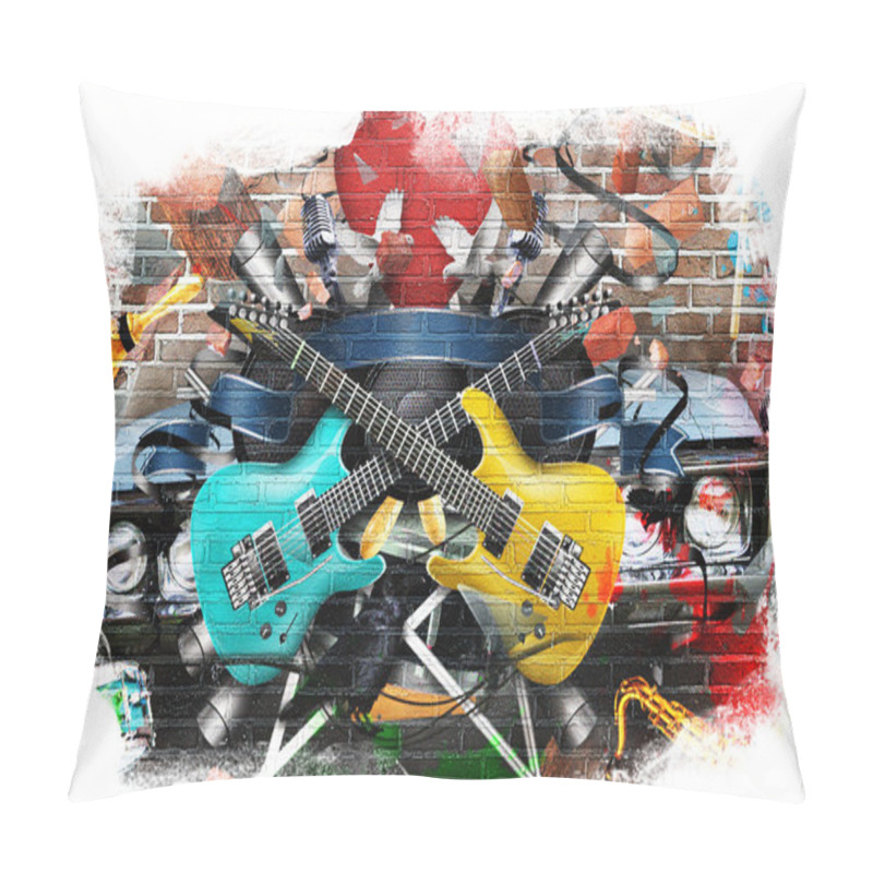 Personality  Collage Of Music Pillow Covers