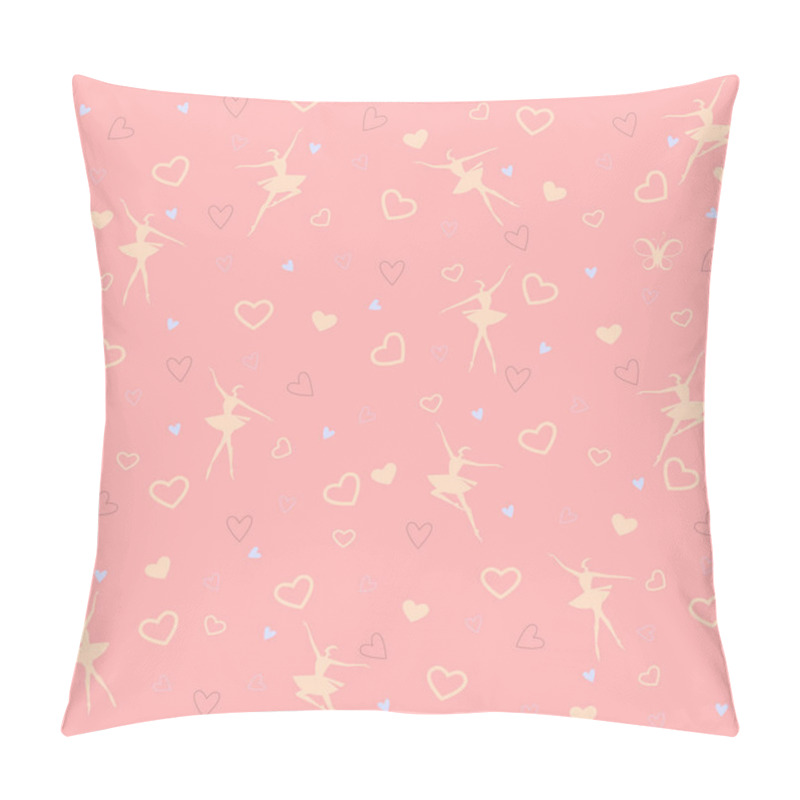 Personality  Vector Pattern Of Ballet Dancers And Harts Pillow Covers