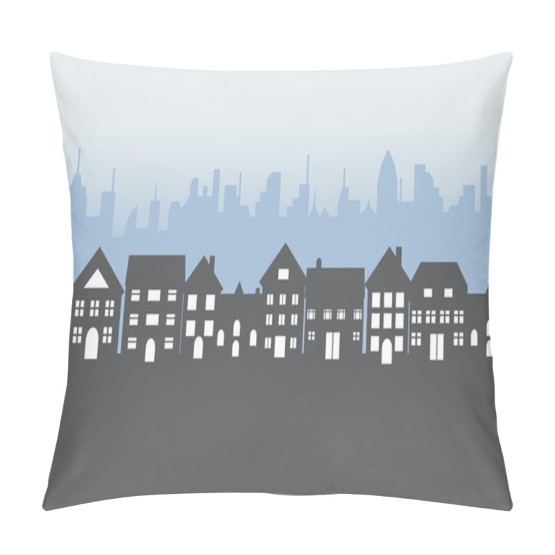 Personality  Suburban Homes At Night Pillow Covers