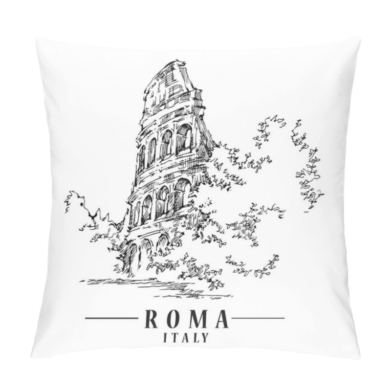 Personality  Roma Sketch Illustration. Pillow Covers