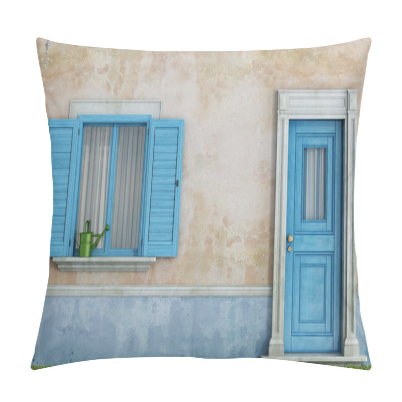 Personality  Facadel Of An Old House Pillow Covers