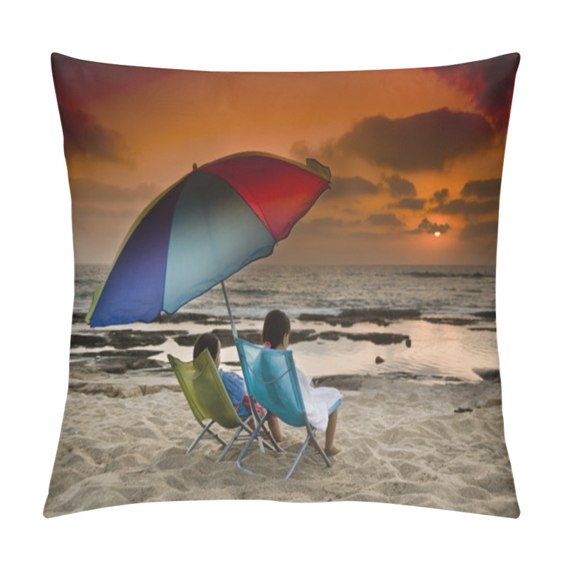 Personality  Beach Sunset Pillow Covers