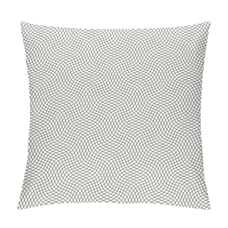 Personality  Guilloche Pattern With Diagonal Wavy Lines. Pillow Covers