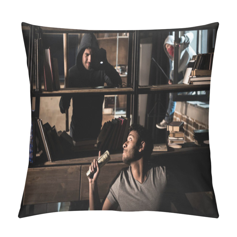 Personality  Burglars And Scared Man Pillow Covers