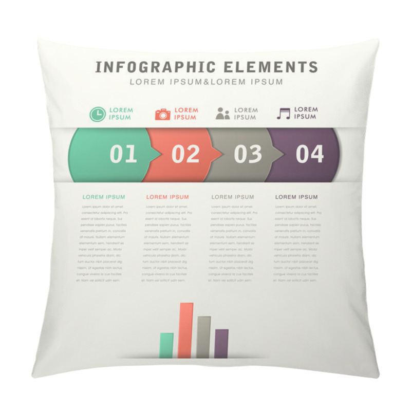 Personality  Abstract Flow Chart Infographics Pillow Covers