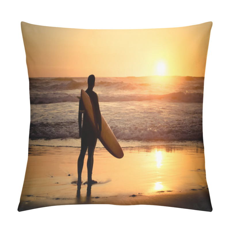 Personality  Surfer Watching The Waves Pillow Covers