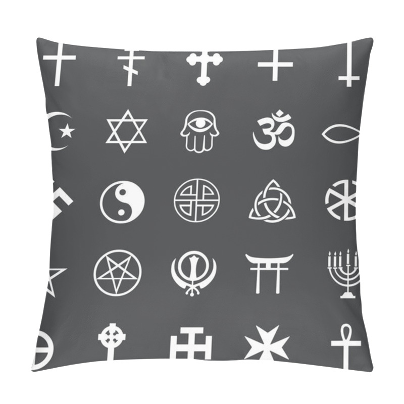 Personality  Vector Set Of Religious Symbols Pillow Covers