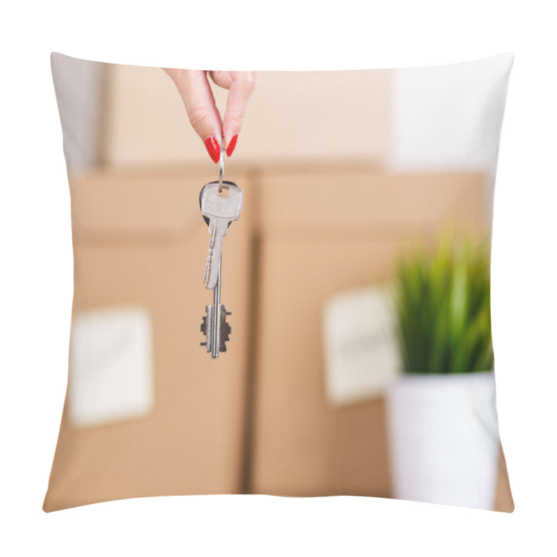 Personality  Female Hand Holding Keys Pillow Covers