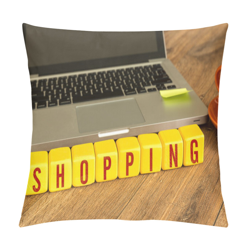 Personality  Shopping Written On Cubes Pillow Covers