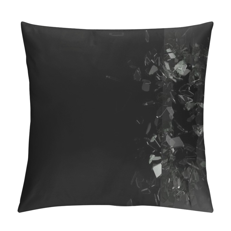 Personality  Broken Glass From The Blow, Shot On A Black Isolated Background Pillow Covers