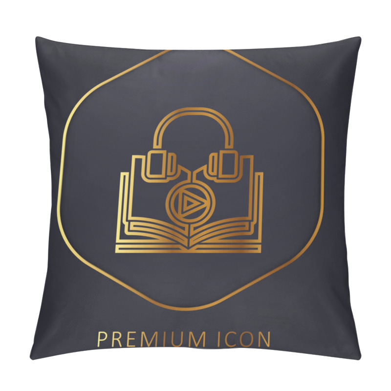 Personality  Audio Course Golden Line Premium Logo Or Icon Pillow Covers