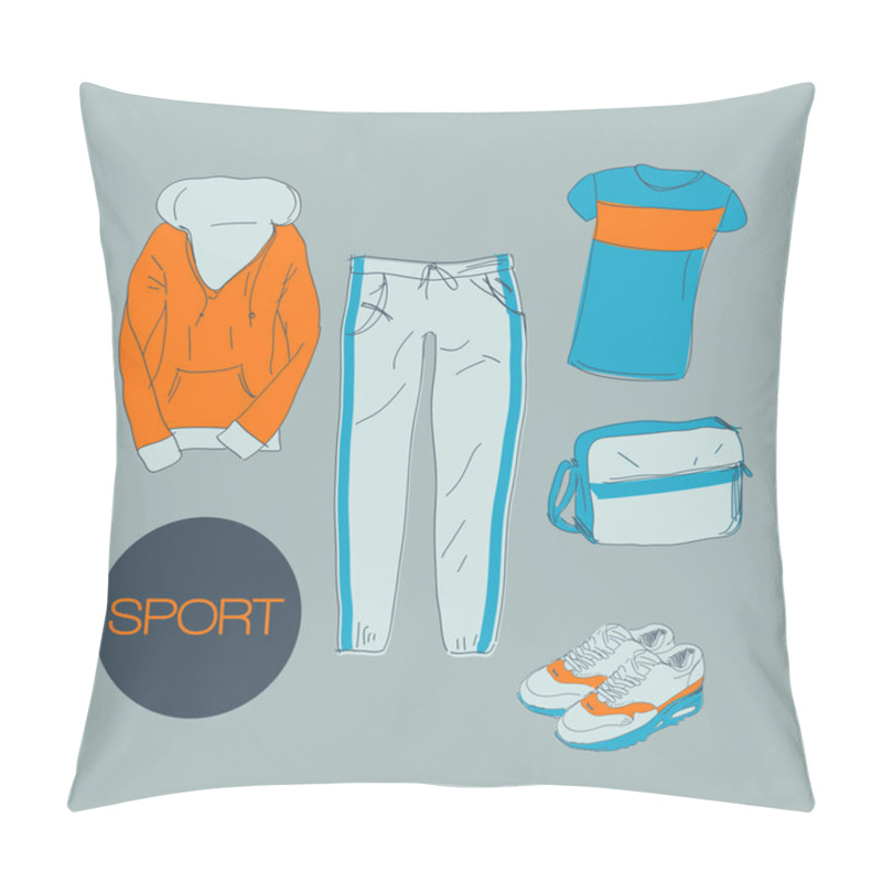 Personality  Sports Clothes Illustration Vector Illustration   Pillow Covers