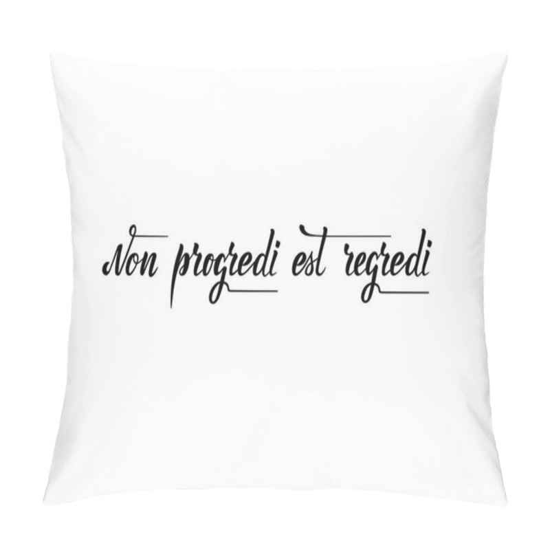 Personality  Non Progredi Est Regredi Phrase In Latin Lettering Pillow Covers