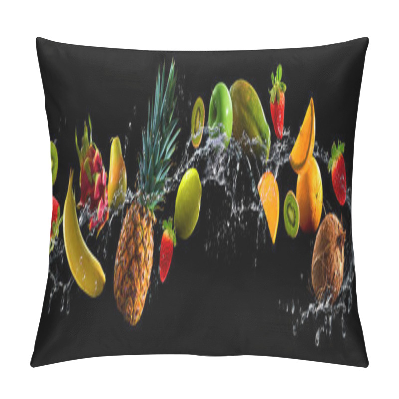 Personality  Fruits With Water Splash Pillow Covers