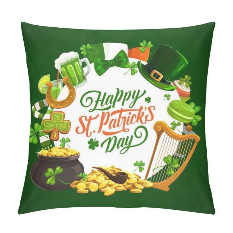 Personality  Patrick Day Irish Shamrock, Leprechaun Hat, Gold Pillow Covers