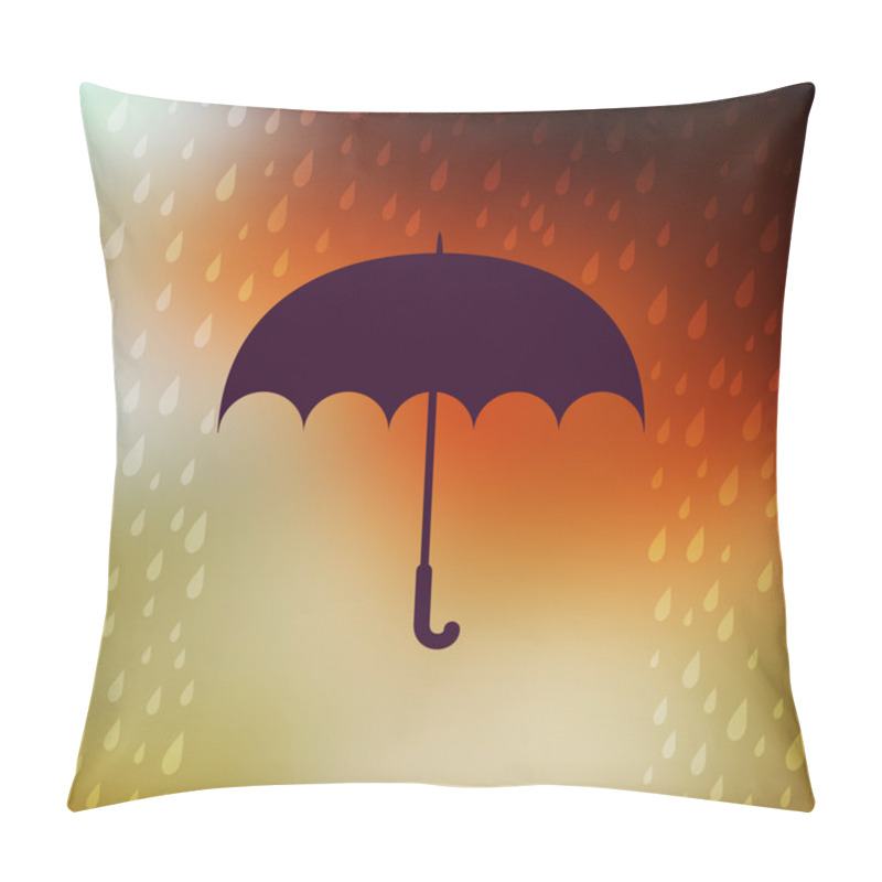 Personality  Retro Umbrella Symbol On Hipster Background. Retro Background Wi Pillow Covers