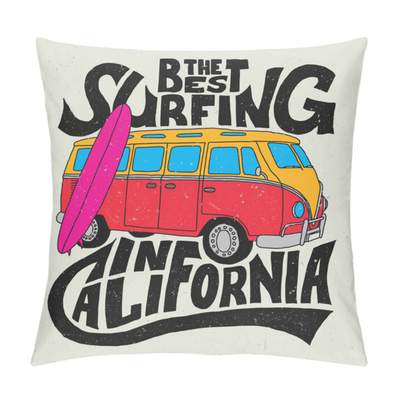 Personality  California Best Surfer Poster Pillow Covers