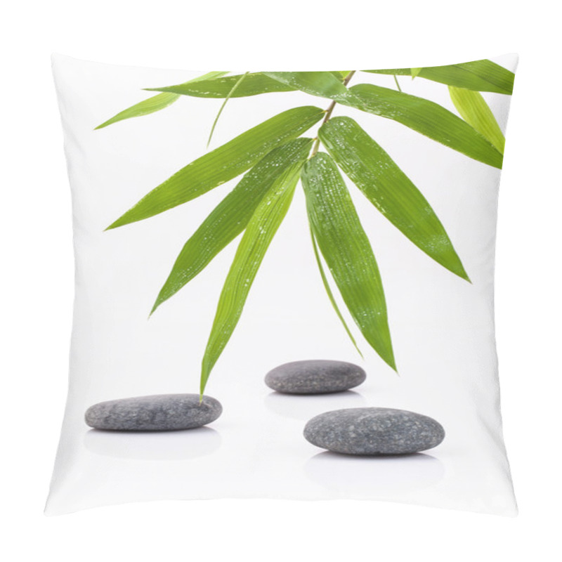 Personality  The Stones Spa Treatment Scene And Bamboo Leaves With Raindrop Z Pillow Covers