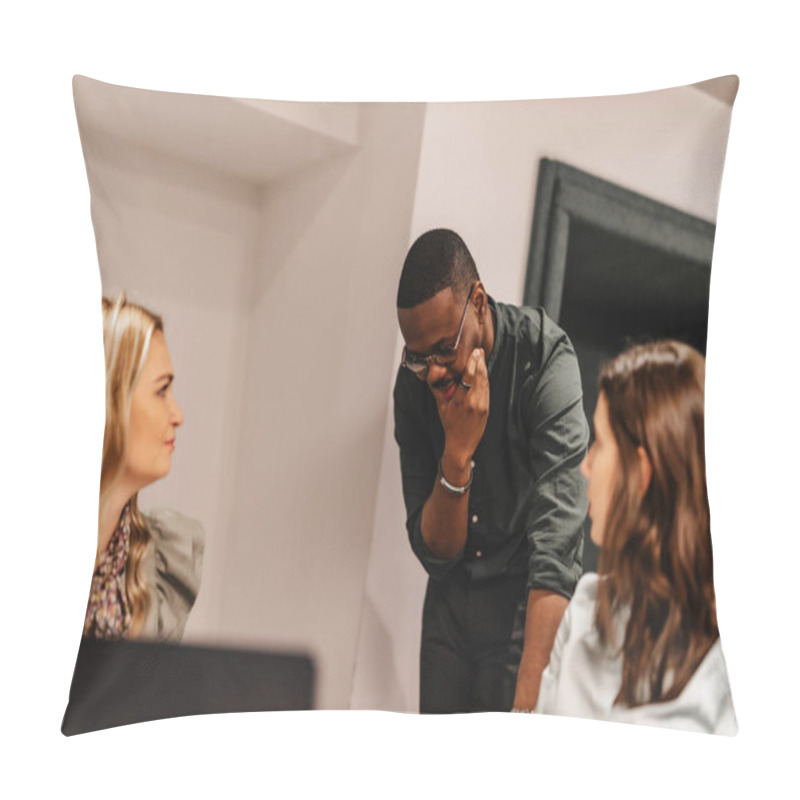 Personality  Classroom Learning. Business Education. Business Team Learning. Discussing In Meeting. Multicultural Start-up Company. Pillow Covers