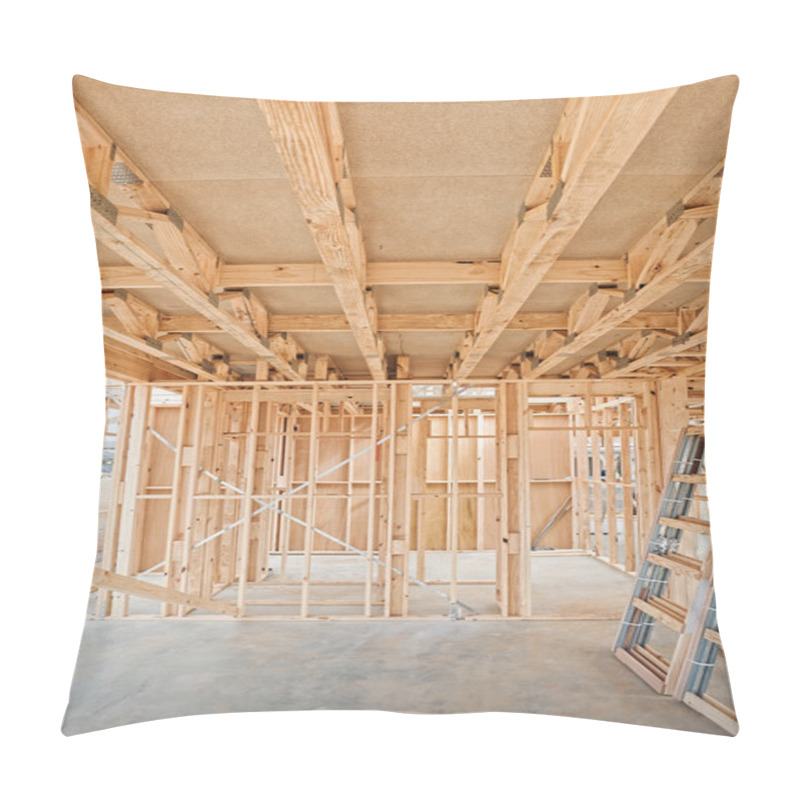 Personality  New Home Construction Framing. Pillow Covers