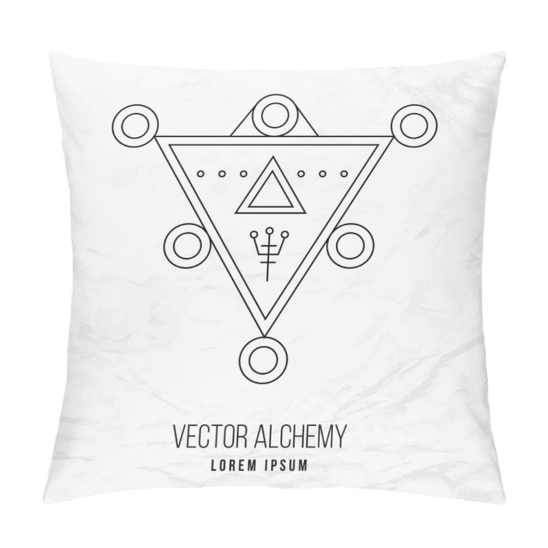 Personality  Vector Geometric Alchemy Symbol Pillow Covers