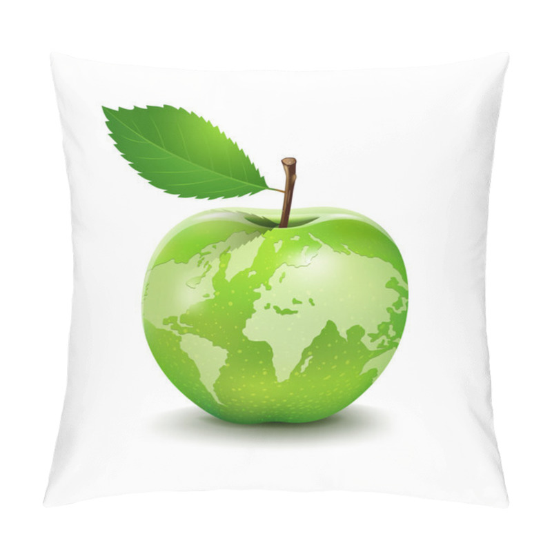 Personality  Green Apple Earth Design Pillow Covers