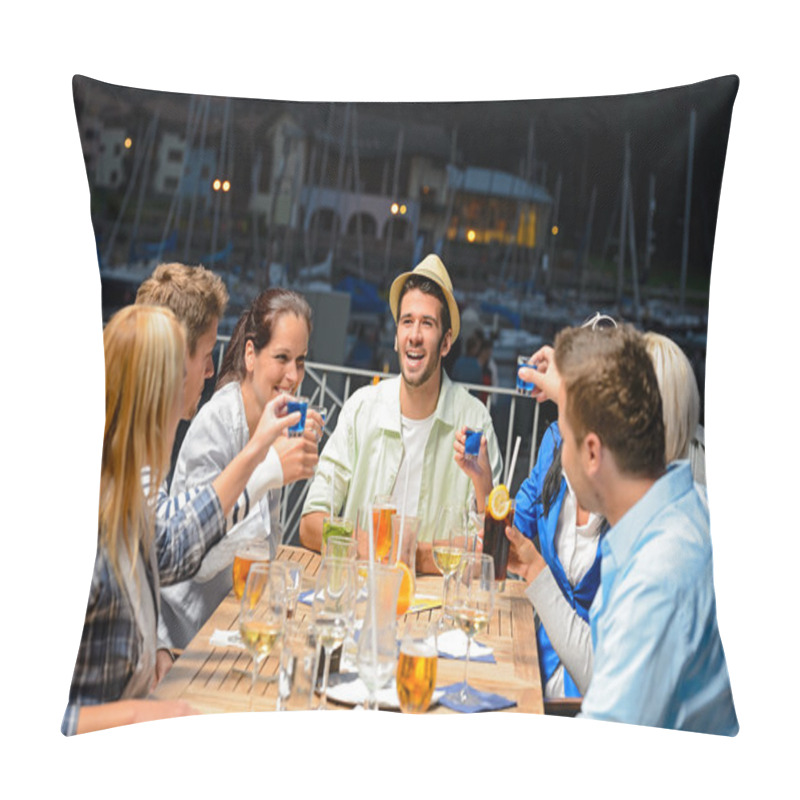 Personality  Young Doing Shots At Outside Bar Pillow Covers