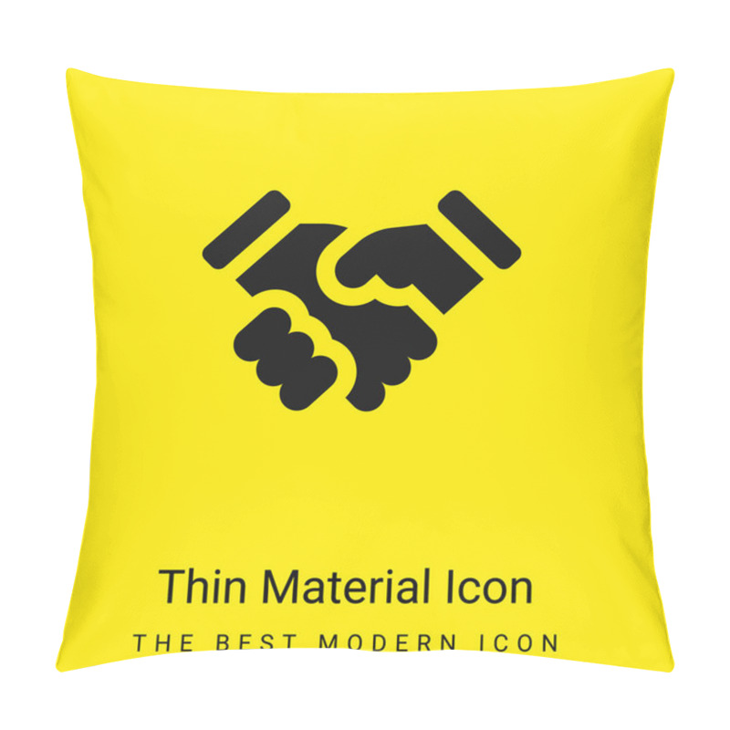 Personality  Agreement Minimal Bright Yellow Material Icon Pillow Covers