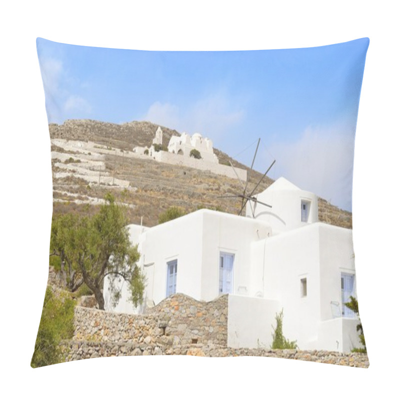 Personality  Windmill In Folegandros Pillow Covers