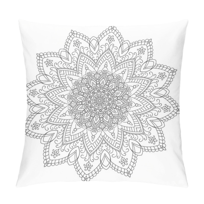 Personality  Hand Drawing Zentangle Mandala Element Pillow Covers