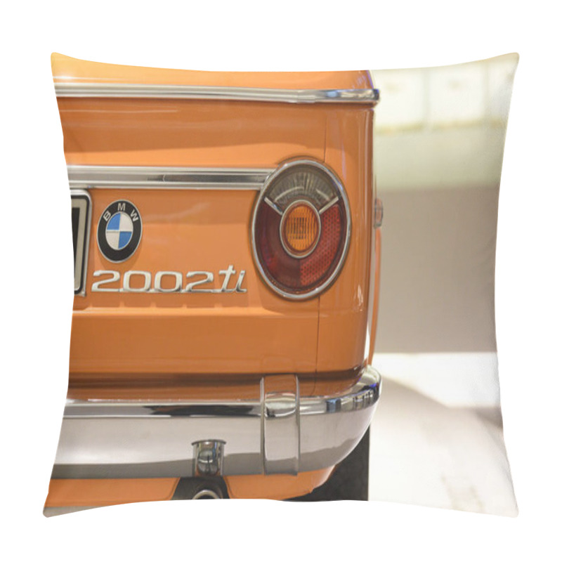 Personality  The BMW Museum In Munich (Bavaria, Germany) Shows The Entire History Of The Cult Brand BMW And Its Motorcycles, Cars And Racing Cars Pillow Covers