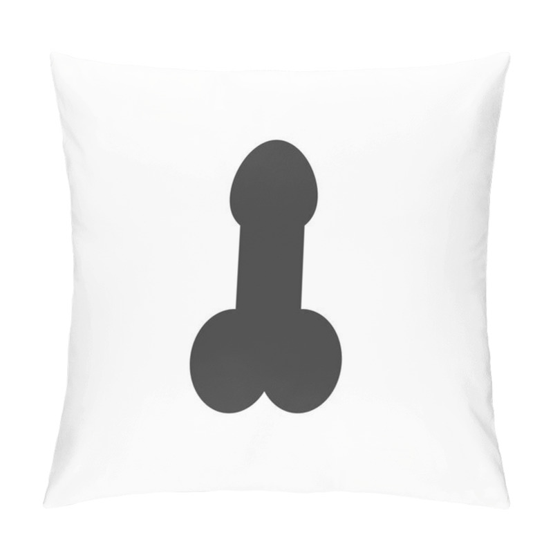 Personality  Vector Illustration, Flat Design Penis Icon Pillow Covers