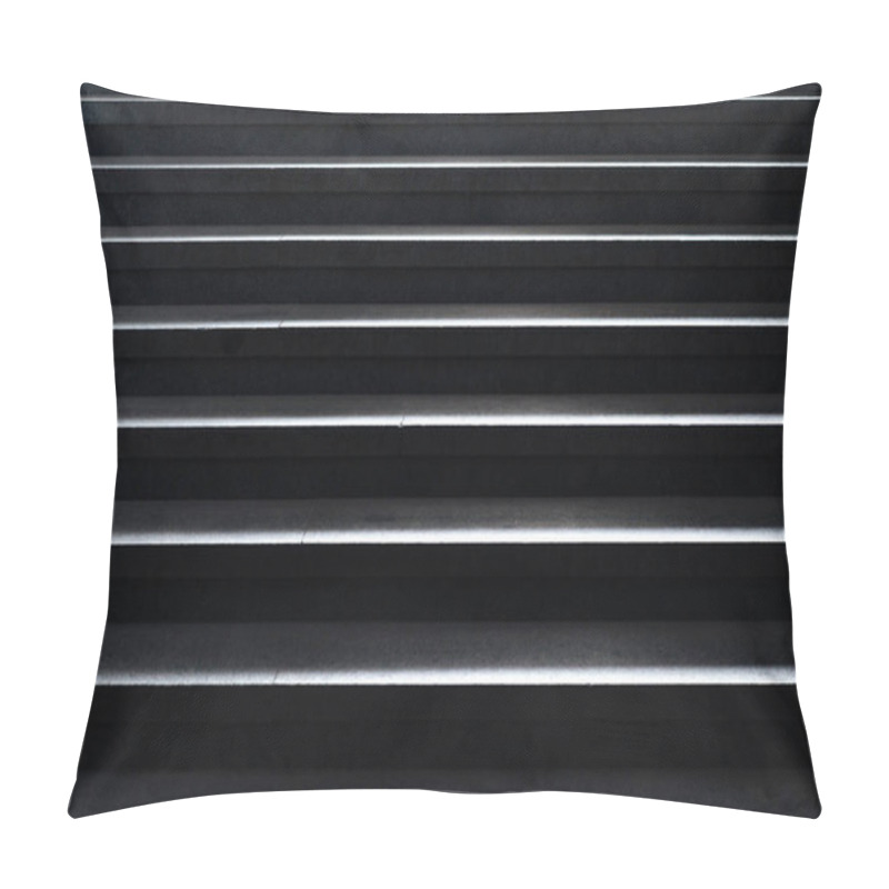 Personality  Shiny Horizontal Metal Strips On Black  Pillow Covers