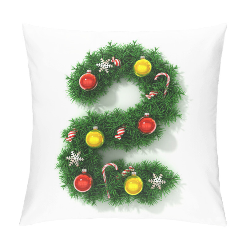 Personality  Christmas Tree Font Number 2 Pillow Covers