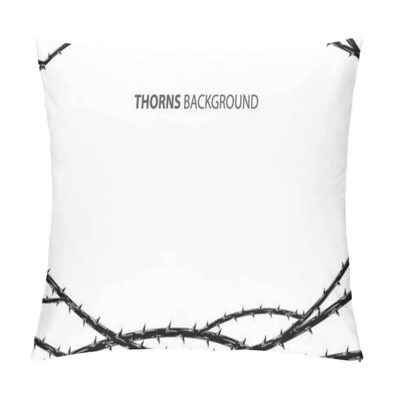 Personality  Abstract Blackthorn Horror With Thorns Background Pillow Covers