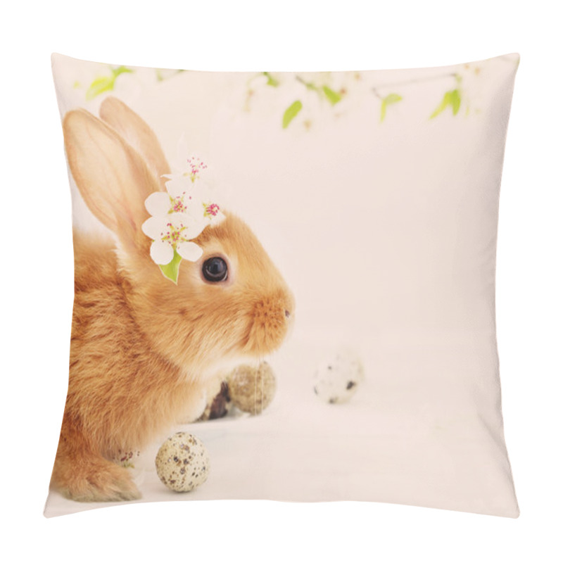 Personality  Red Rabbit With Easter Eggs  Pillow Covers