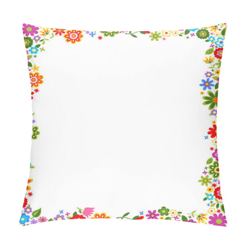 Personality  Floral Pattern Border Frame Pillow Covers