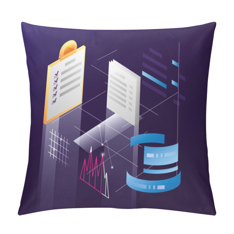 Personality  Data Center Network Icons Pillow Covers