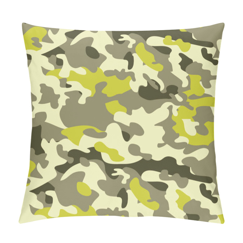 Personality  Camouflage Military Background. Abstract Military Or Hunting Camouflage Background. Woodland Seamless Camo Texture Vector. Shapes Of Foliage And Branches. Army Camo Clothing Background.  Pillow Covers