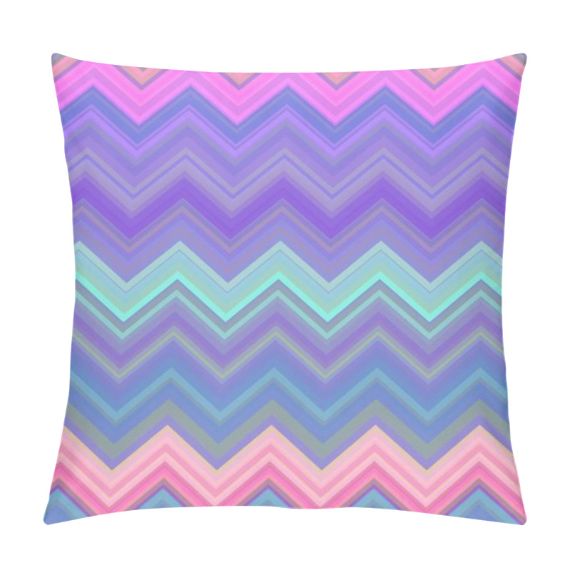 Personality  Holographic Chevron Zigzag Pattern Background. Holography Iridescent. Pillow Covers