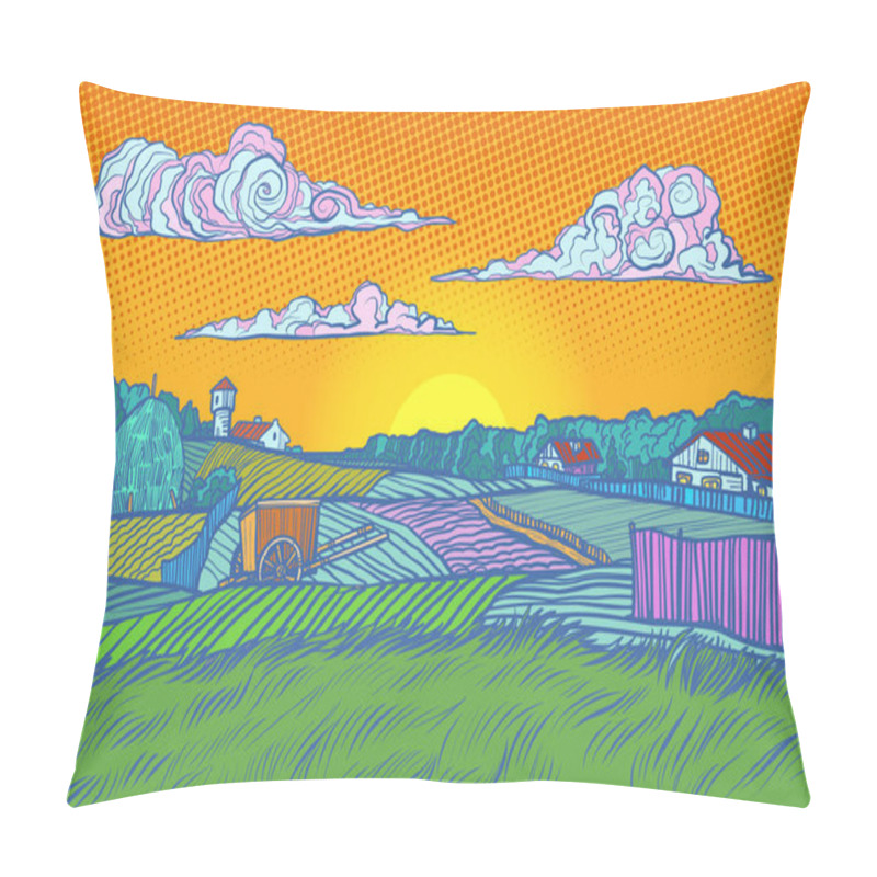 Personality  Rural Landscape Evening Sunset Pillow Covers