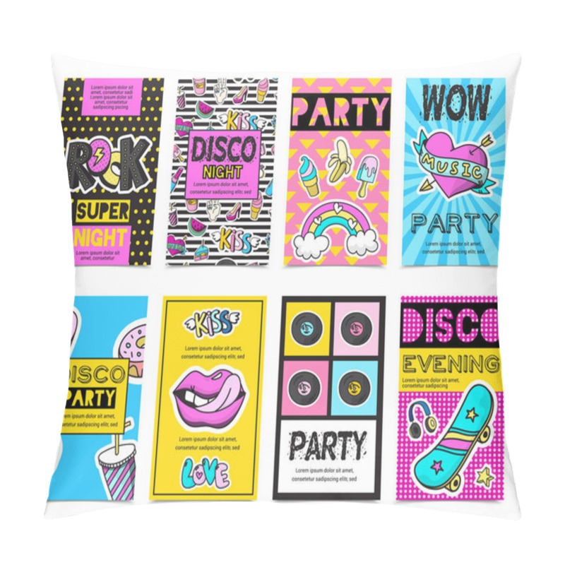 Personality  Fashion Patch Badges Banner Set Pillow Covers