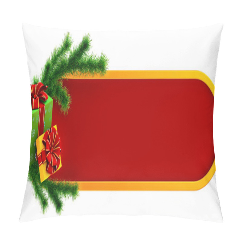 Personality  Christmas Frame With Two Gifts Pillow Covers