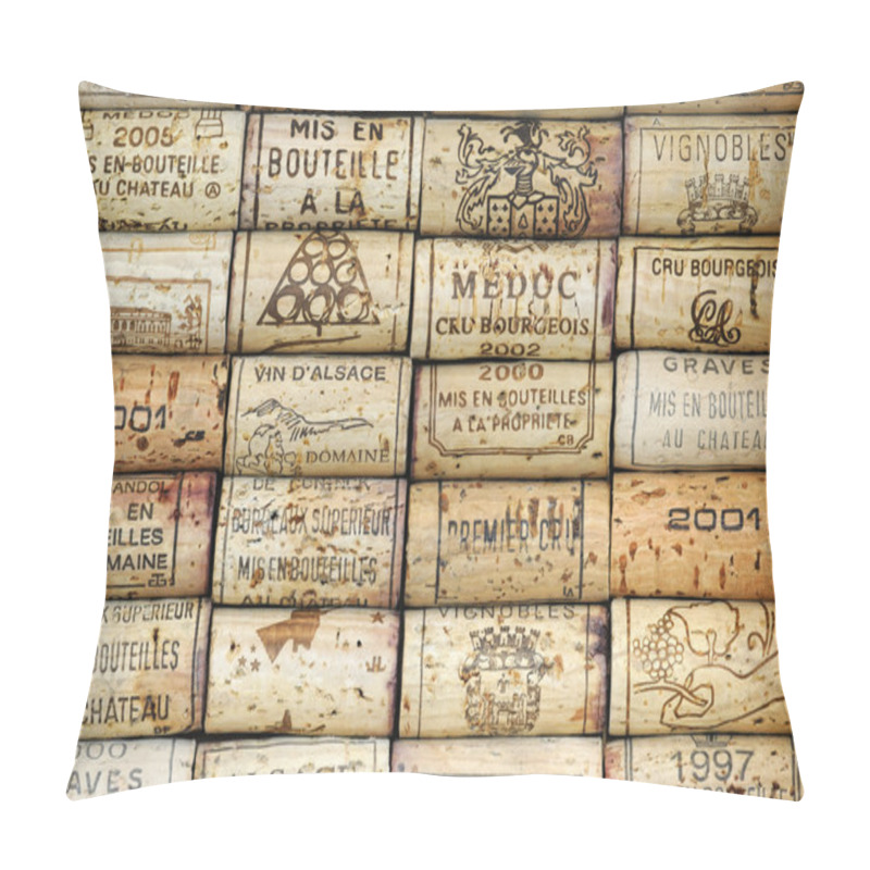 Personality  Background Of Wine Corks Pillow Covers